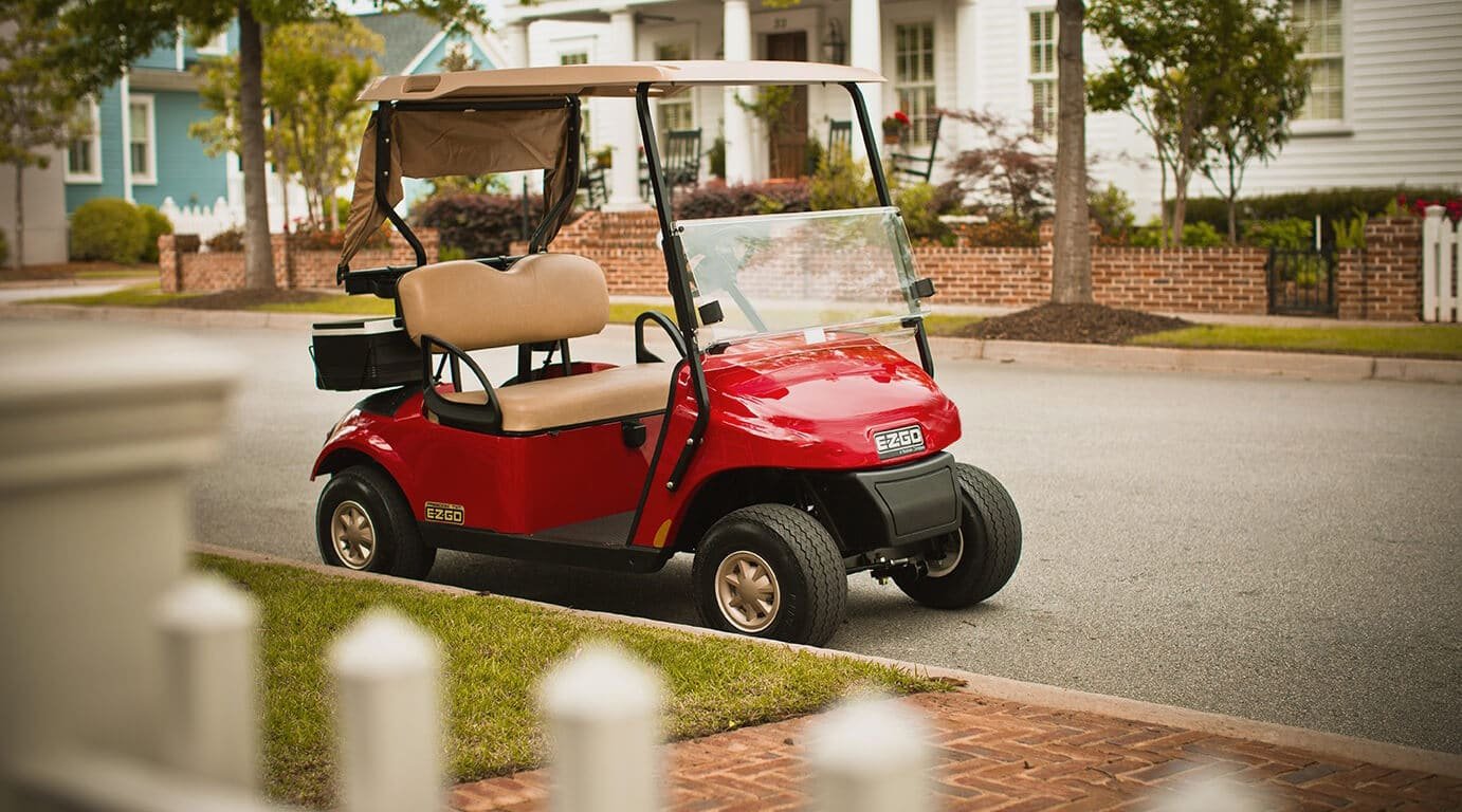 How far can a golf cart go on one charge on an open neighborhood road
