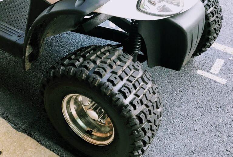 Golf cart lift kit and tire size on a lifted cart with big tires