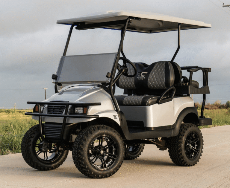 Golf cart used to illustrate matching solenoid coil voltage rating to a 36 volt or 48 volt pack