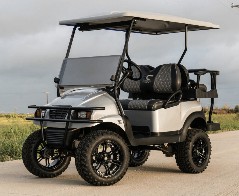 Golf cart used to illustrate matching solenoid coil voltage rating to a 36 volt or 48 volt pack