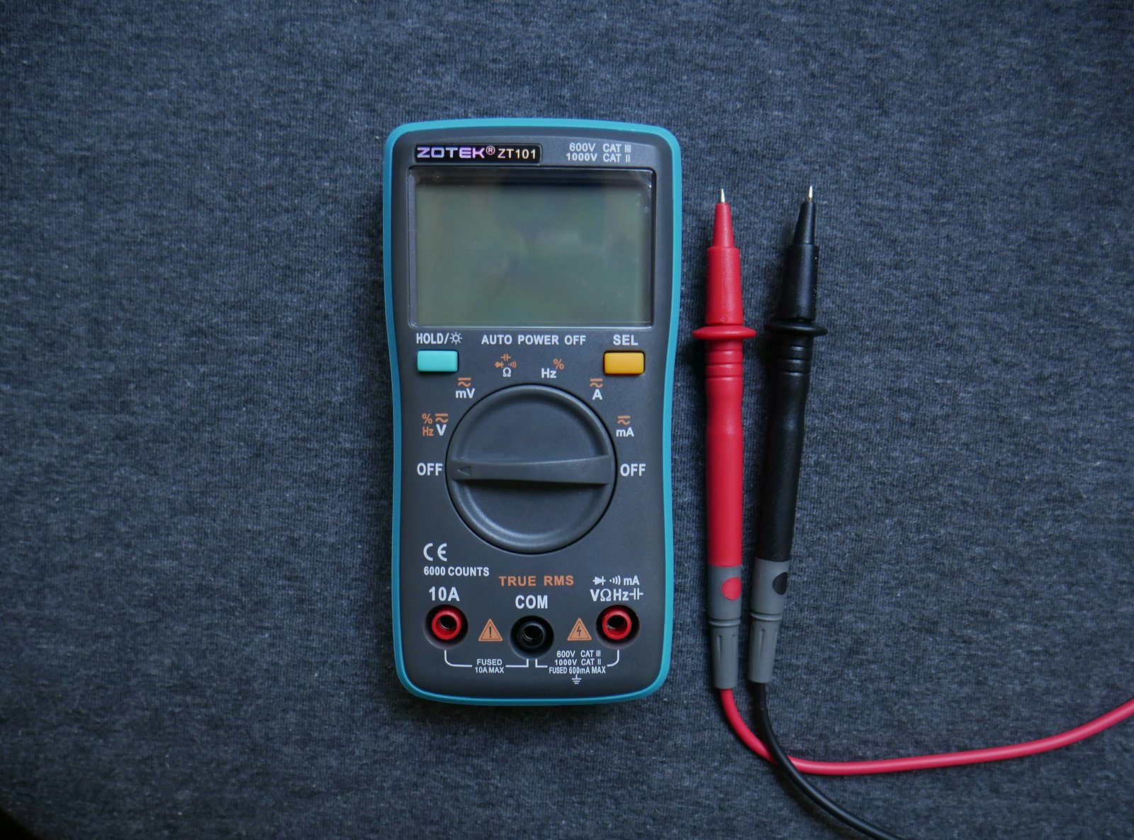 digital multimeter used to test golf cart pack voltage