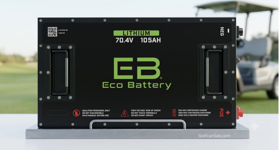 are lithium golf cart batteries worth it, LiFePO4 pack installed in a golf cart battery bay