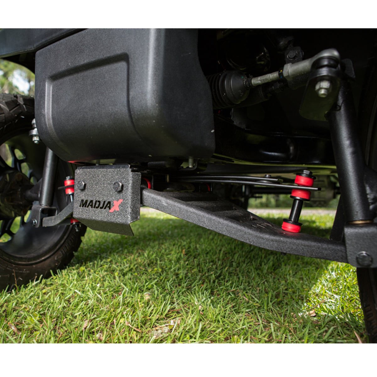 RHOX A-arm lift kit installed on a Club Car golf cart