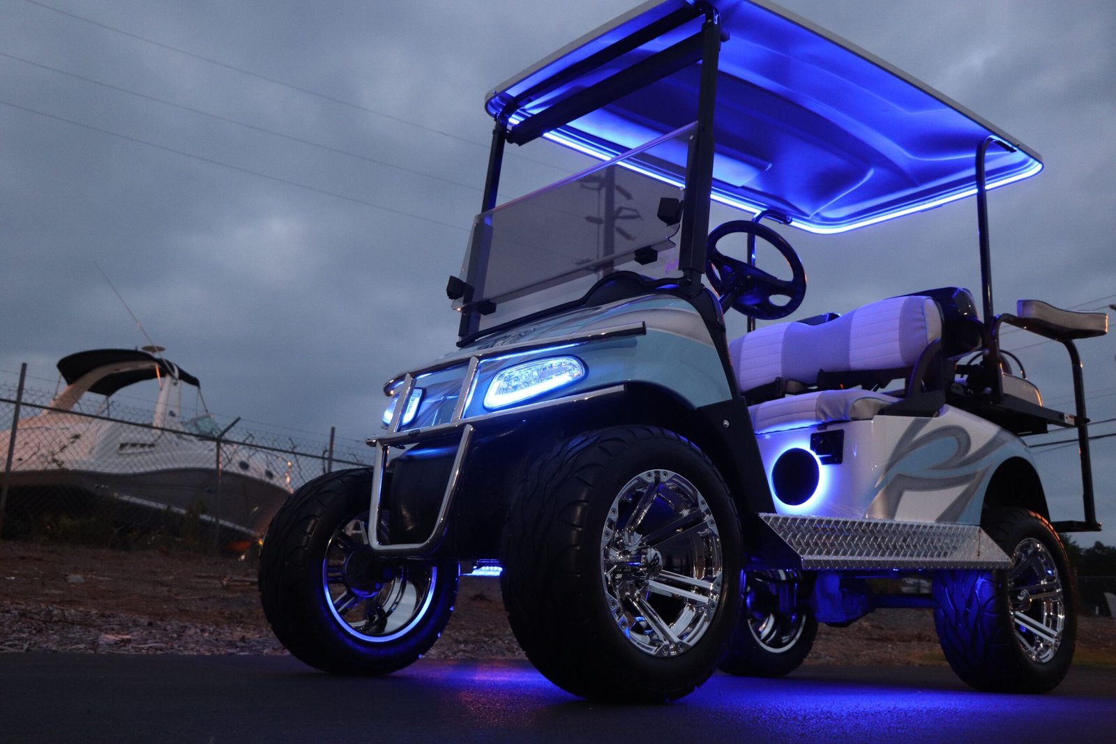 Golf cart lift kit ride quality, a lifted cart on low-profile street tires