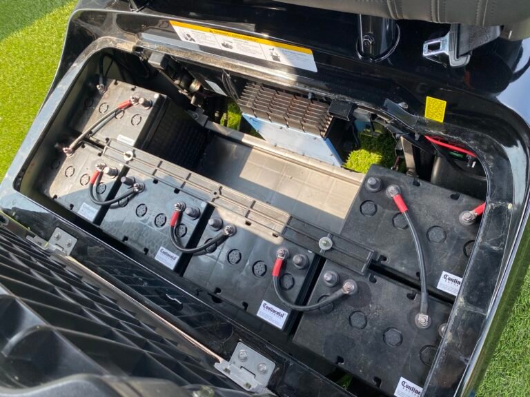 ICON golf cart lithium battery pack showing BMS wiring, the source of most ICON battery problems