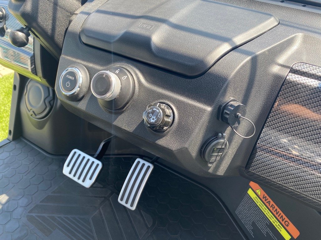 Evolution golf cart pedal and controller area used to diagnose reduced speed and limp mode