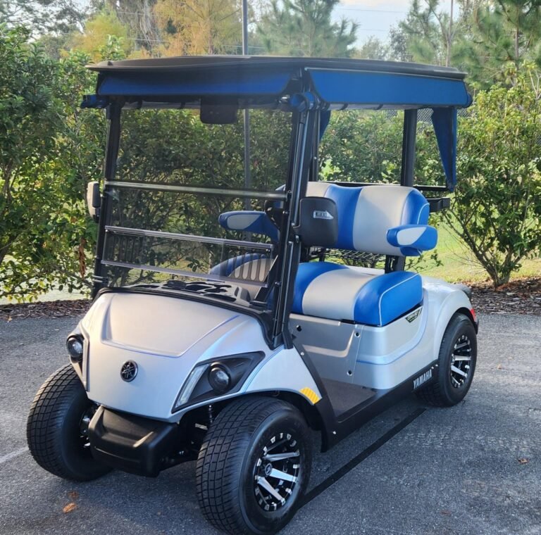Yamaha golf cart three quarter view for a guide to carburetor mixture and idle adjustment