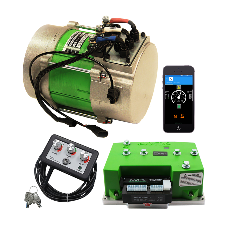 Golf cart conversion kit: Navitas TAC2 DC to AC kit with AC motor, controller, cables and On-The-Fly programmer