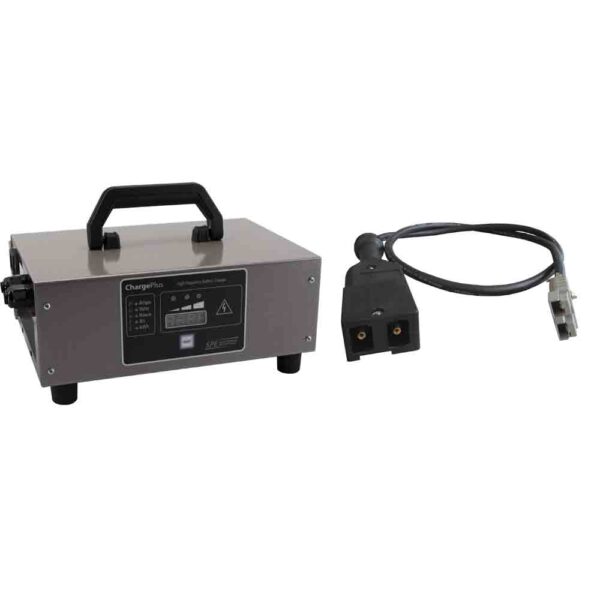 SPE ChargePlus Golf Cart Battery Charger with E-Z-GO TXT / Workhorse 48V connector, programmed for flooded lead-acid batteries