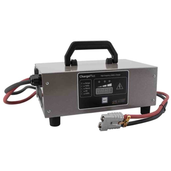 SPE ChargePlus Golf Cart Battery Charger with gray SB175 connector, 24V 20A, programmed for flooded lead-acid batteries
