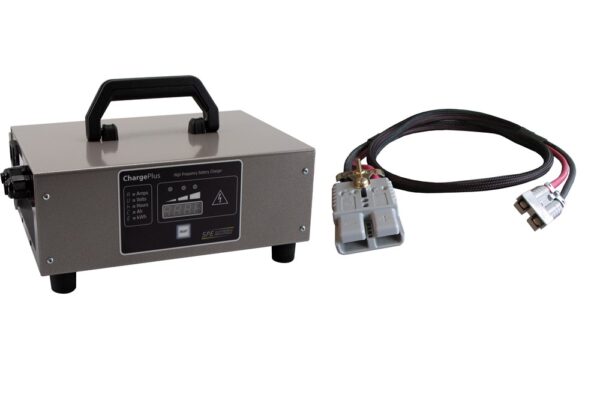 SPE ChargePlus Golf Cart Battery Charger with gray SB175 connector, 48V 20A, programmed for flooded lead-acid batteries