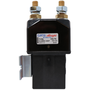 Albright SU280B-1490P 72V sealed contactor with mounting bracket and + marked stud