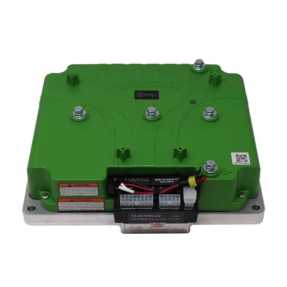 Golf cart controller replacement: Navitas TAC3 850A controller with the 10-001090-02 part number label for Club Car 1510 carts